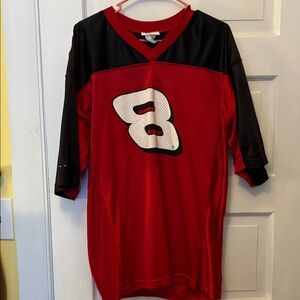 Dynamic Red and Black Men's Sports Jersey